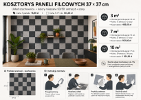 ARCO FeltWall Aranżacja Dekoracyjno Akustyczna 37x37 - Szachownica 3m2 - 2