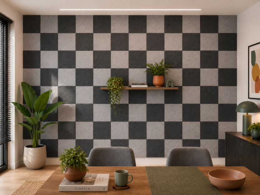 ARCO FeltWall Aranżacja Dekoracyjno Akustyczna 37x37 - Szachownica 3m2