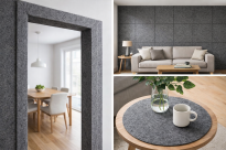 Polski filc poliestrowy gruby 7 mm 700 g szary rozmiar 70x25 cm - 6