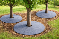 Zestaw krążków przeciwchwastowych 3 szt. ściółkowanie szary ⌀ 33 cm - 8