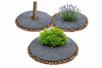 Zestaw krążków przeciwchwastowych 3 szt. ściółkowanie szary ⌀ 33 cm - 2