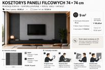 ARCO FeltWall Aranżacja Dekoracyjno Akustyczna 74x74 cm - Salon Ściana 9m2 - 2