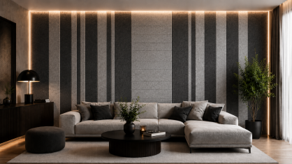 ARCO FeltWall Aranżacja Dekoracyjno Akustyczna Pasy Pionowe 74cm 37cm 6cm