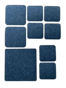 Duży zestaw podkładek uniwersalnych kwadratowych czarnych 9 szt.