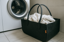 Torba gospodarcza 25×25×50 cm - antracyt, 4 mm - wytrzymała torba filcowa na drewno opałowe, zakupy, pranie, zabawki i piknik, do 30 kg - 8
