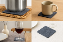 Duży zestaw podkładek uniwersalnych kwadratowych szarych 9 szt. - 4