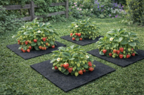 Filcowa mata przeciwchwastowa kwadratowa 40x40 cm 4mm grafit, do ściółkowania roslin, drzewek, drzew, szkółkarstwa - 14