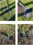 Krążek filcowy podkładka, mata, dysk antychwastowy Φ37 cm grafit– do ściółkowania roślin, drzewek, drzew - 6