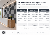 ARCO FeltWall Aranżacja Dekoracyjno Akustyczna 74x74 - Szachownica 3m2 - 2