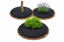 Zestaw krążków przeciwchwastowych 3 szt. ściółkowanie grafit fi 33 cm - 2