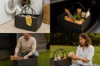 Torba gospodarcza 40×30×50 cm - antracyt, 4 mm - wytrzymała torba filcowa na drewno opałowe, zakupy, pranie, zabawki i piknik, do 30 kg - 11