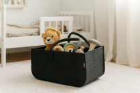 Torba gospodarcza 40×30×50 cm - antracyt, 4 mm - wytrzymała torba filcowa na drewno opałowe, zakupy, pranie, zabawki i piknik, do 30 kg - 7