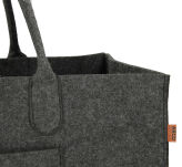 Torba gospodarcza 40×30×50 cm - antracyt, 4 mm - wytrzymała torba filcowa na drewno opałowe, zakupy, pranie, zabawki i piknik, do 30 kg - 15