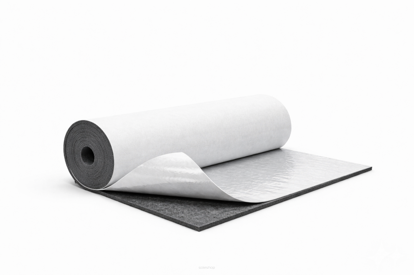 Gruby Filc Samoprzylepny 7 mm 700 g/m² Szary – 25x75 cm | Techniczny, Wygłuszający, Ochronny, Termoizolacyjny