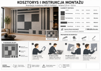 ARCO FeltWall Aranżacja Dekoracyjno Akustyczna Sciana 7.5m2 Moduły 74x74, 37x37, Taśma 6 i 37cm - 2