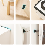 Filc samoprzylepny czarny A5 na nogi krzeseł mebli, zabezpieczania, wygłuszania, wytłumiania, dekoracji, z klejem 14,8×21 cm - 5