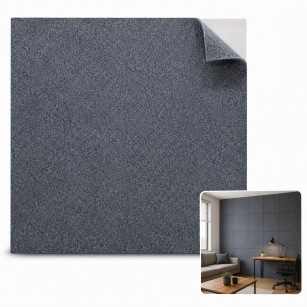 ARCO FeltWall Panel Akustyczny Filcowy Kwadratowy Szary 74 × 74 cm Samoprzylepny